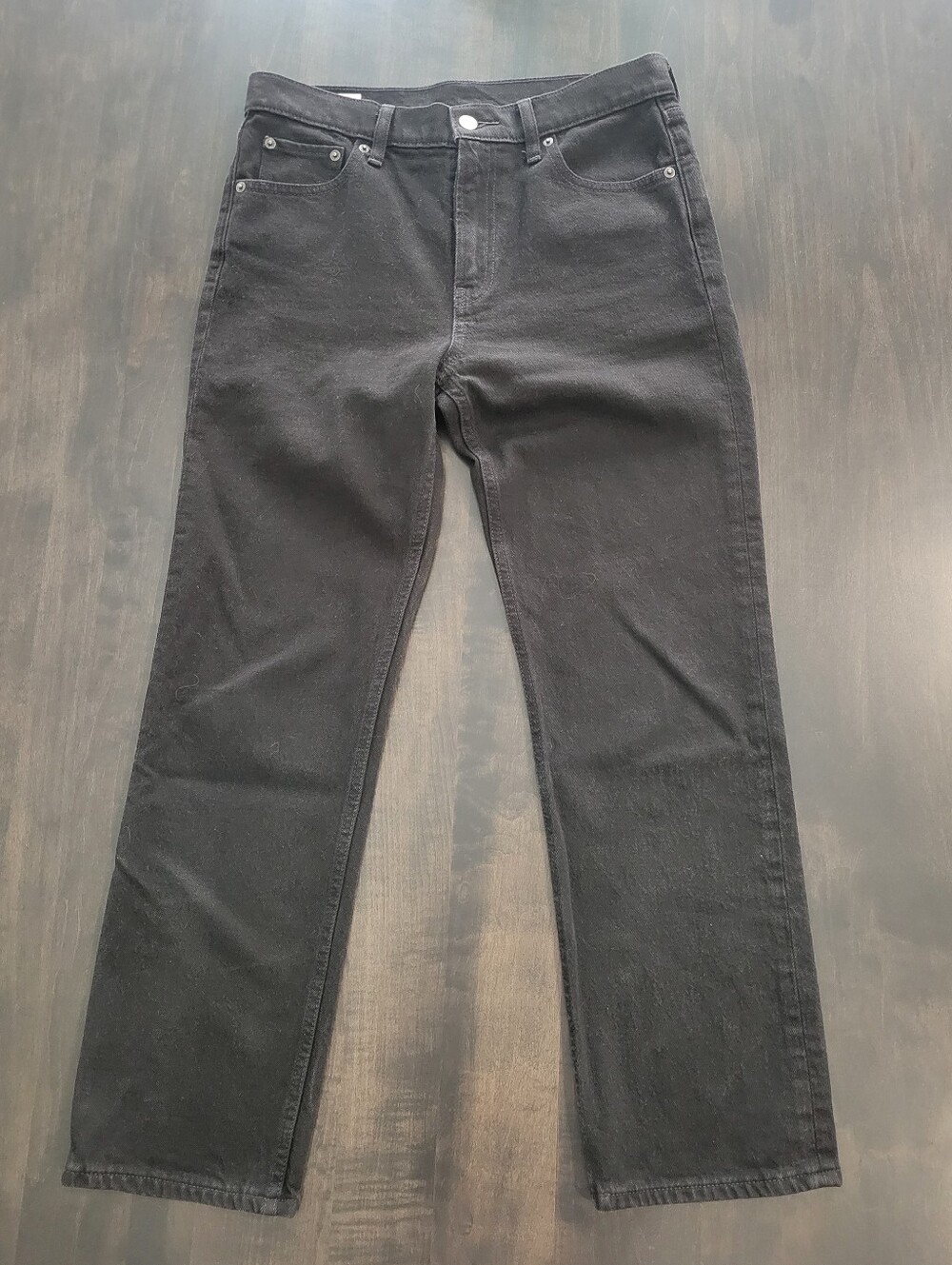 Gap 90s Straight High Rise Jeans Black Size 29 / 8 Petite